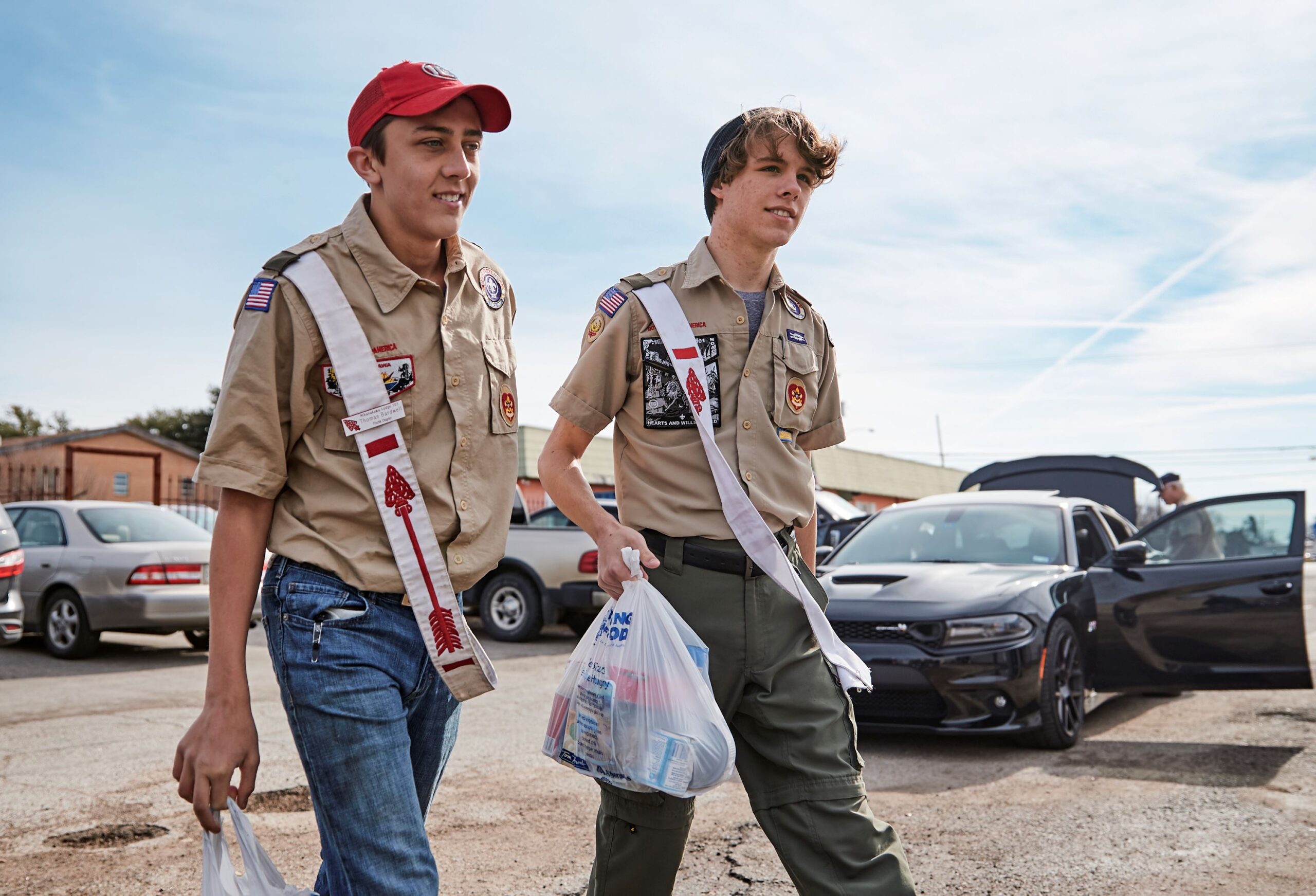 Order of the Arrow helping at Scouting for Food