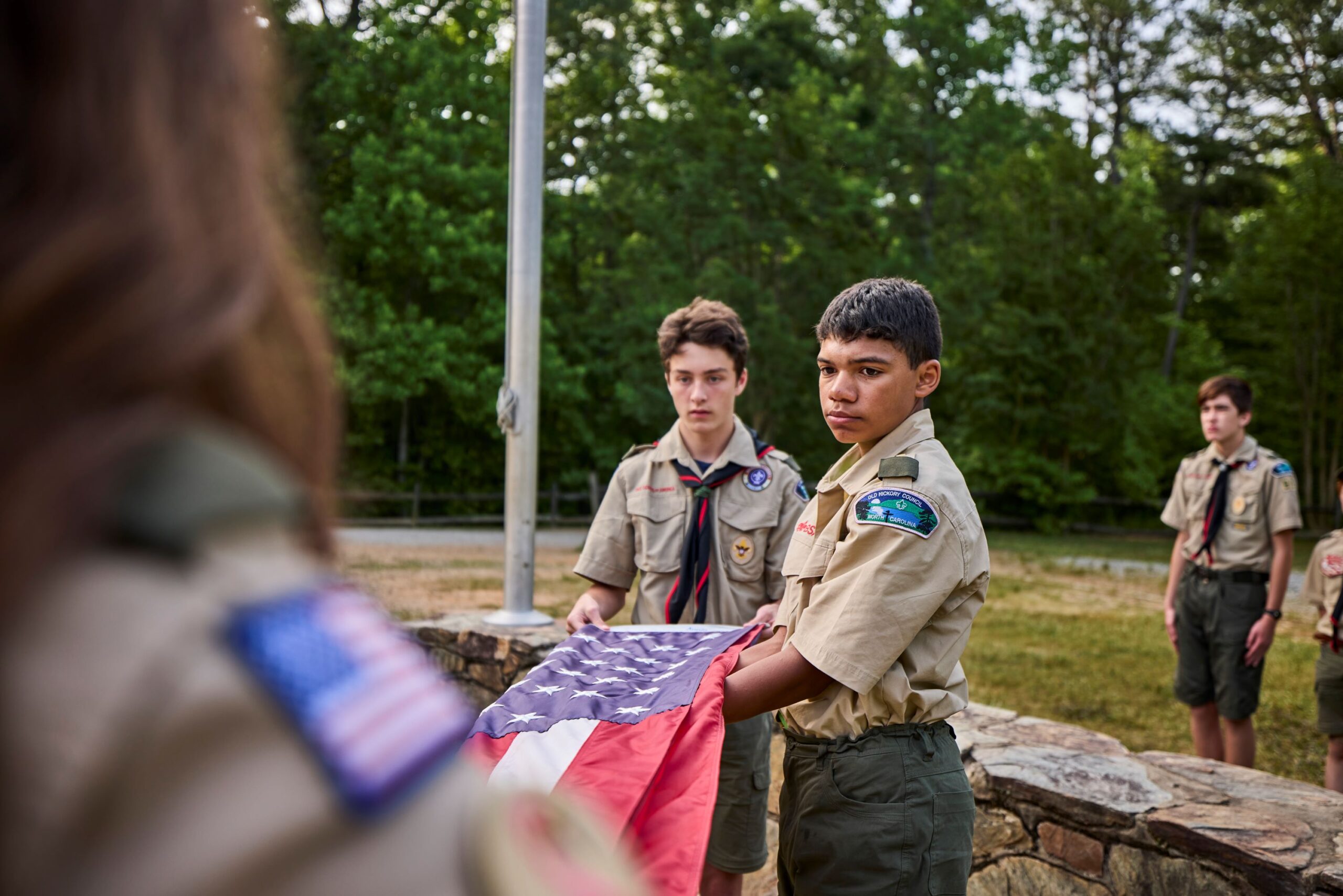 Scout Leadership at Flag Ceremony